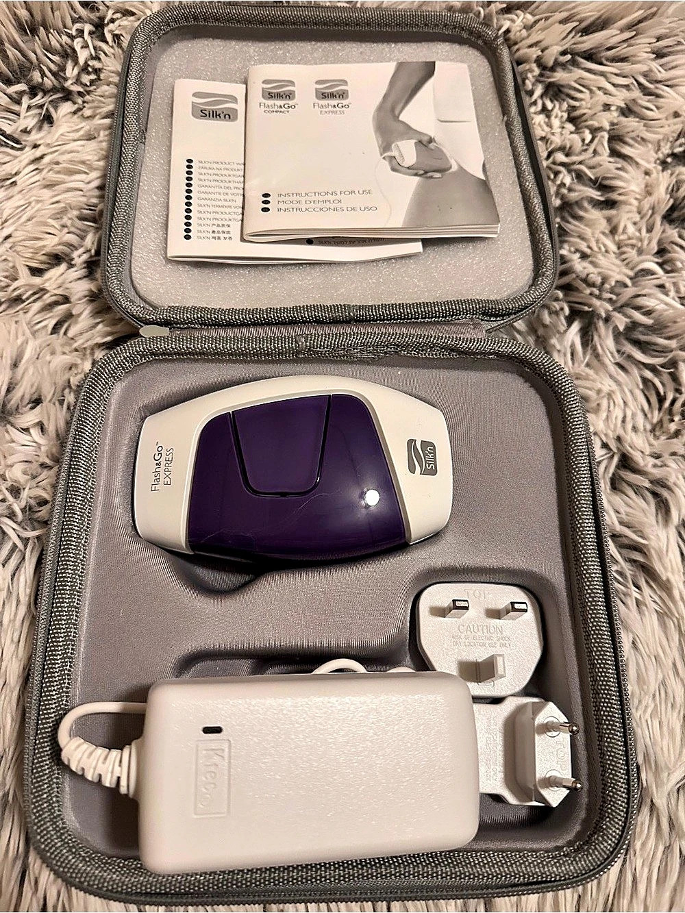 Silk'n Flash&Go Express Hair Removal Device Purple & White